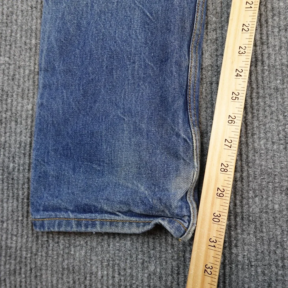 Levis 501XX Jeans Mens 33x36 Blue Distressed Denim Straight 501-0193